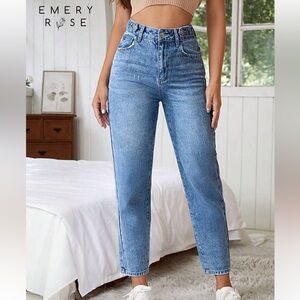 SHEIN Light Blue Ankle Jeans